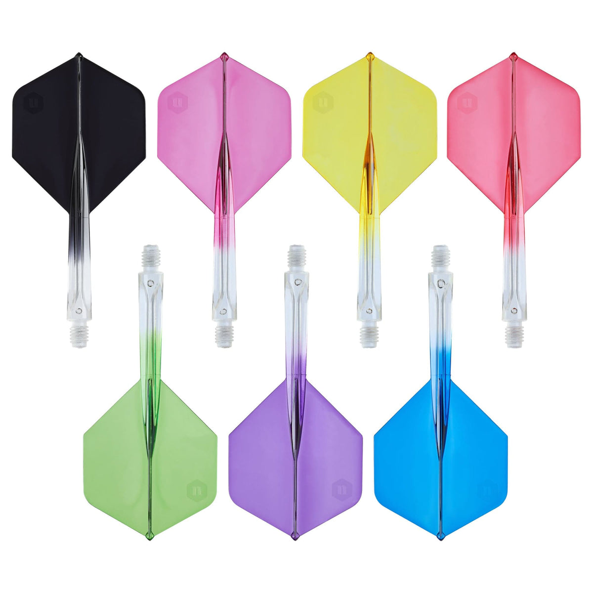 Unicorn Forge Two Tone Flights - Moulded Flight & Shaft System - Plus Std