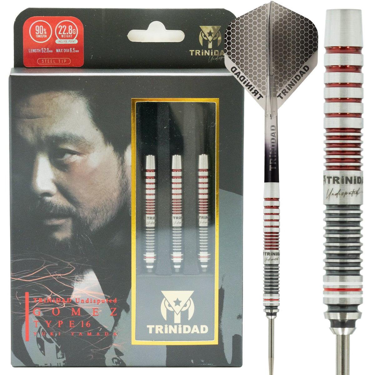Trinidad Pro Darts - Steel Tip - 90% Tungsten - Gomez 16 - 22.8g