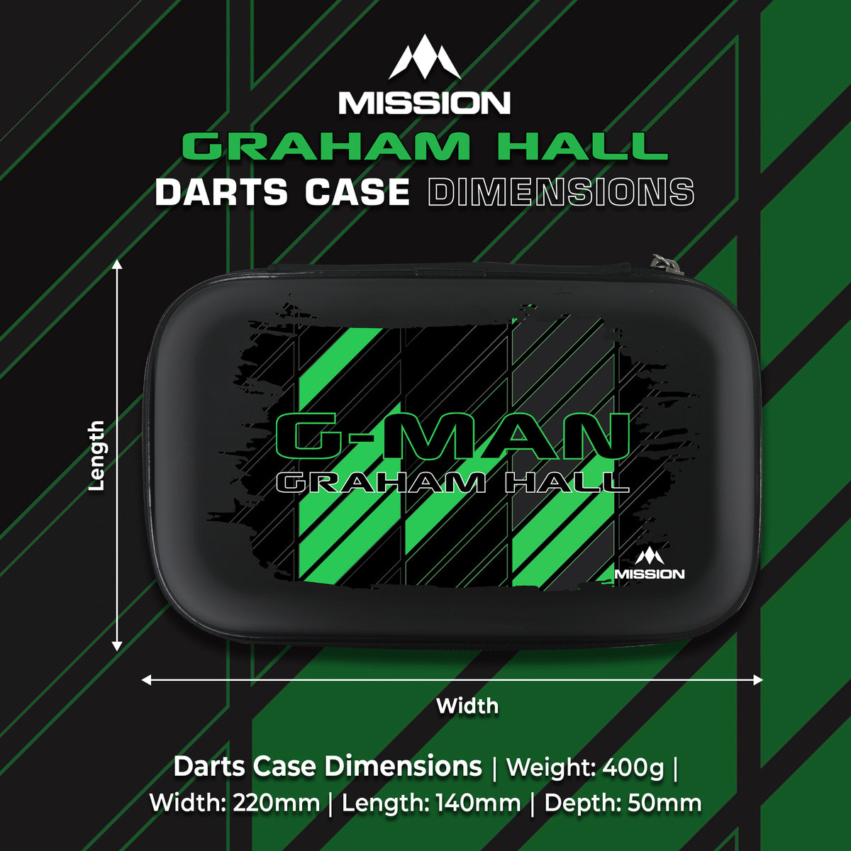 Mission Darts Players- EVA Dart Case - Graham Hall