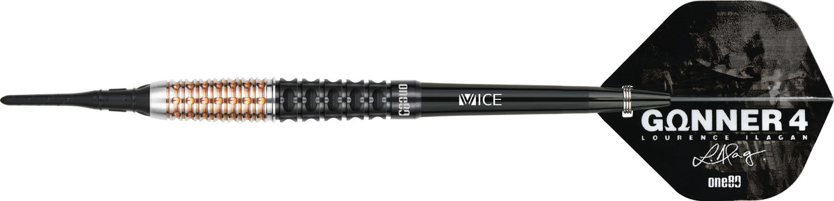 One80 Lourence Ilagan Darts - Soft Tip - 90% Tungsten - Rose Gold - 20.5g
