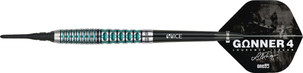 One80 Lourence Ilagan Darts - Soft Tip - 90% Tungsten - Jade - 18g
