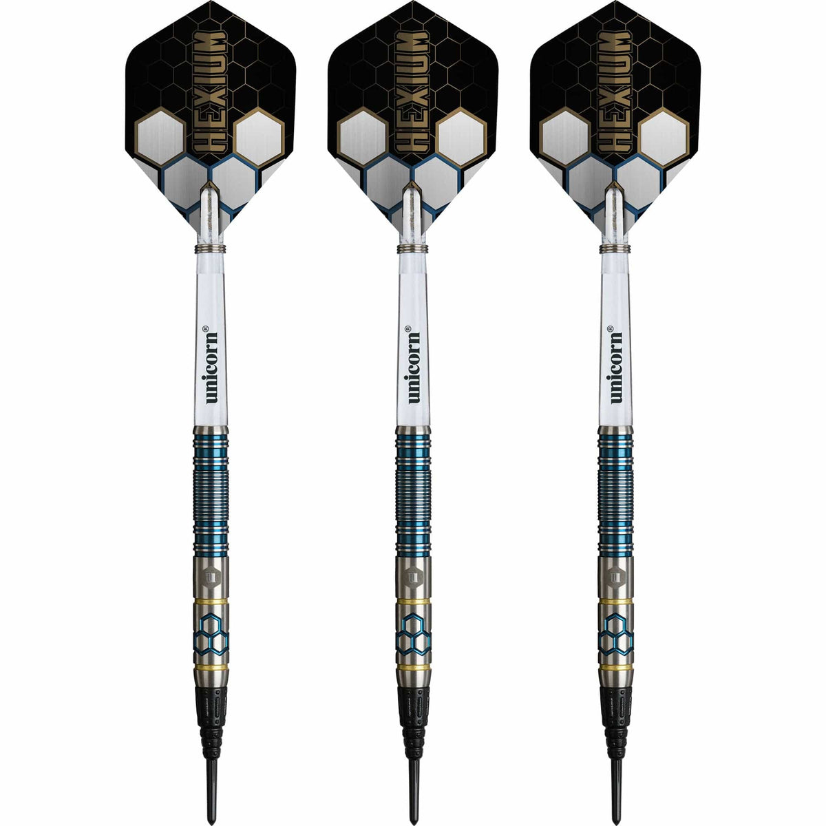 Unicorn Hexium Darts - Soft Tip - 90% Tungsten - Style 2