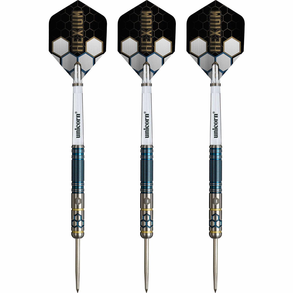 Unicorn Hexium Darts - Steel Tip - 90% Tungsten - Style 2