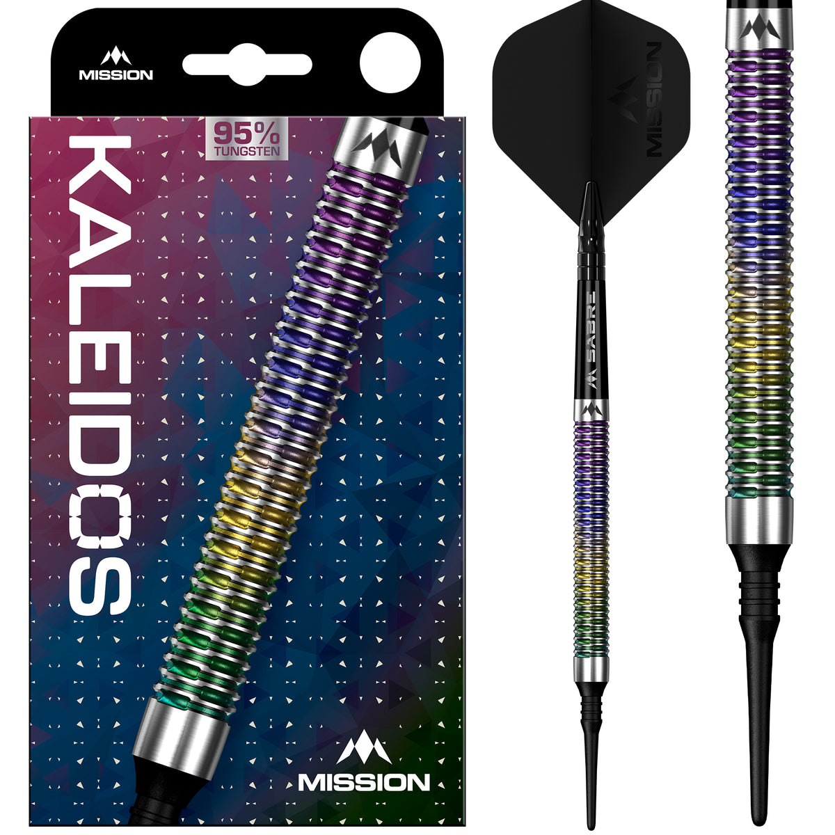 Mission Kaleidos Darts - Soft Tip - 95% Tungsten