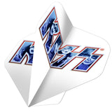*Kiss Dart Flights - Official Licensed - 100 Micron - No2 - Std - F2 - White - Blue