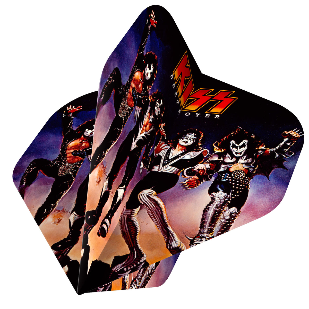 *Kiss Dart Flights - Official Licensed - 100 Micron - No2 - Std - F3 - Black - Destroyer