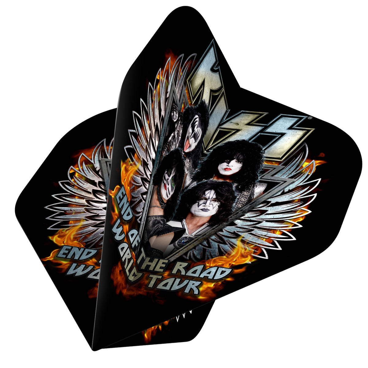 *Kiss Dart Flights - Official Licensed - 100 Micron - No2 - Std - F5 - Black - End of the Road