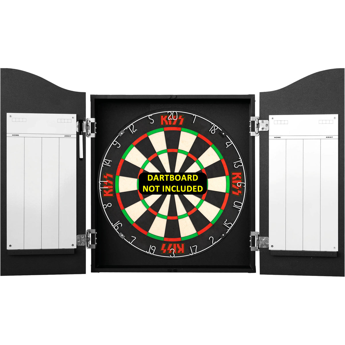 Kiss Dartboard Cabinet - Official Licensed - C6 - Premium Black - Alive in 77