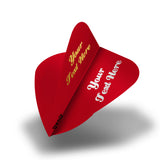 Personalised Flights - Hot Foil - 5 Sets - Poly Plain - Kite - Red
