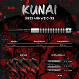 Mission Kunai Darts - Soft Tip - 95% Tungsten - Black PVD - 19g