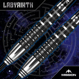 Mission Labyrinth Darts - Steel Tip - 90% Tungsten - Black PVD