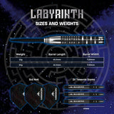 Mission Labyrinth Darts - Steel Tip - 90% Tungsten - Black PVD