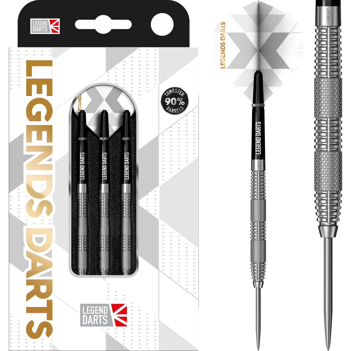 *Legend Darts - Steel Tip - 90% Tungsten - Pro Series - V30 - Dual Knurl