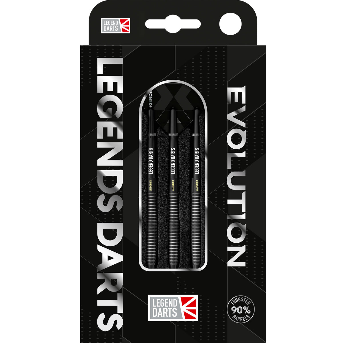 *Legend Darts - Steel Tip - Revolution Series - B08 - Black - Torpedo Ring