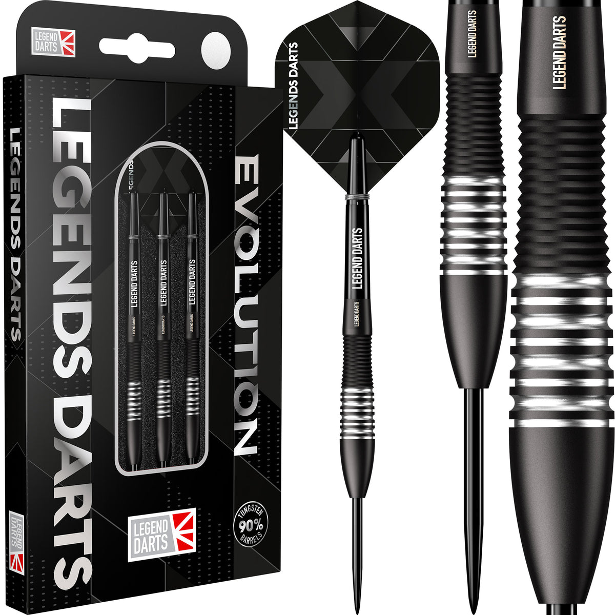 *Legend Darts - Steel Tip - Revolution Series - B05 - Black - Bullet Shark