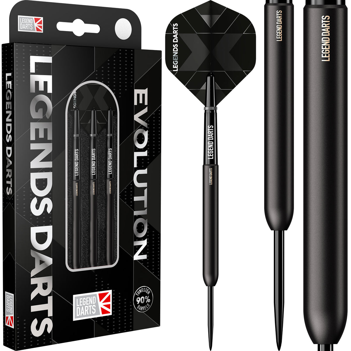 Legend Darts - Steel Tip - Revolution Series - B06 - Black - Smooth