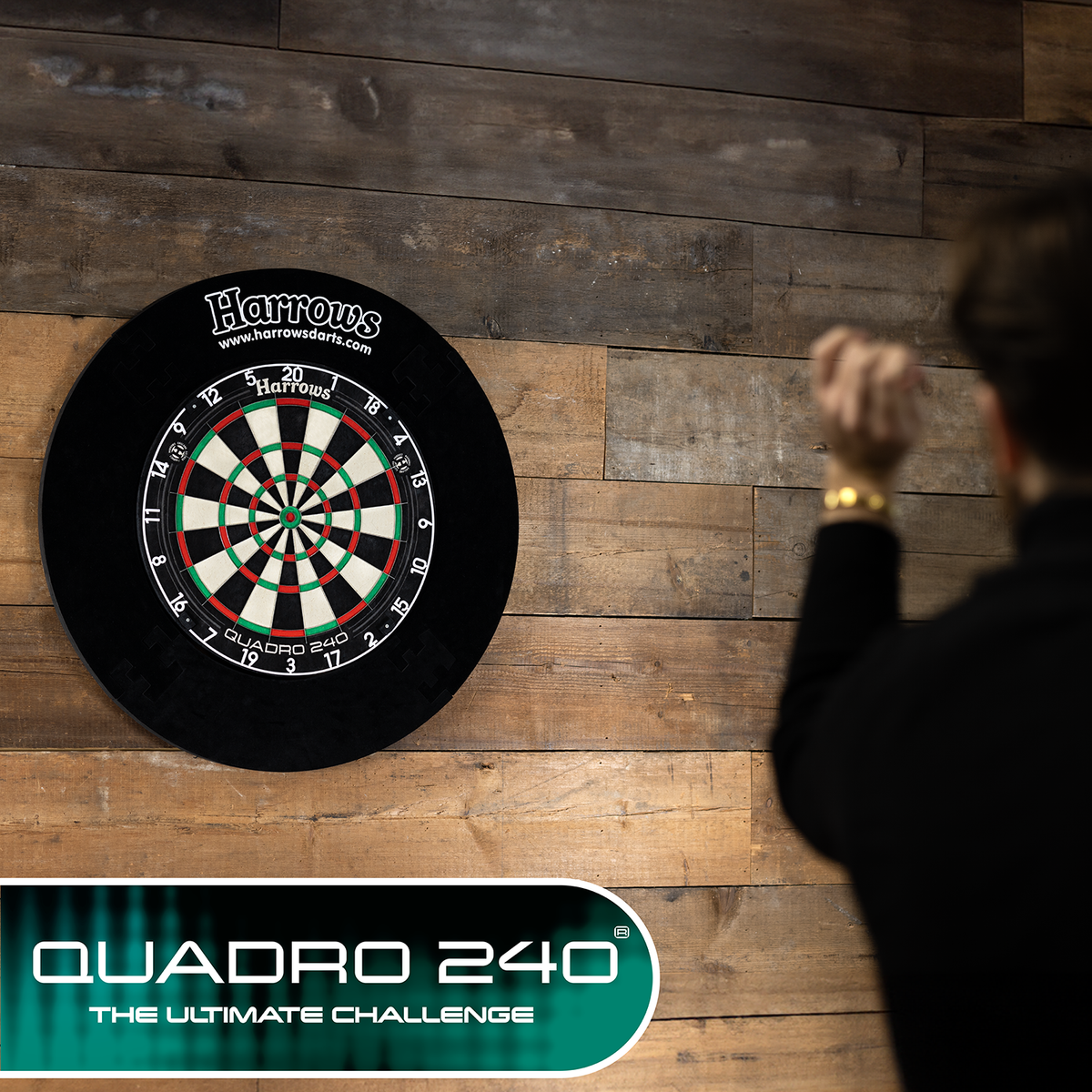 *Harrows Quadro 240 Dartboard - Professional - African Sisal
