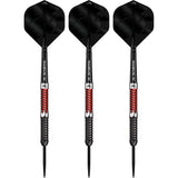 Mission Llew Bevan Darts - Steel Tip - 90% Tungsten - Black & Red Electro