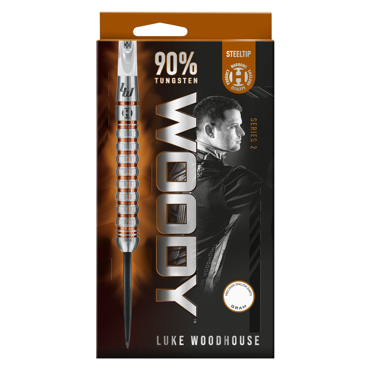 *Harrows Luke Woodhouse Darts - Woody - Steel Tip - 90% Tungsten - Series 2