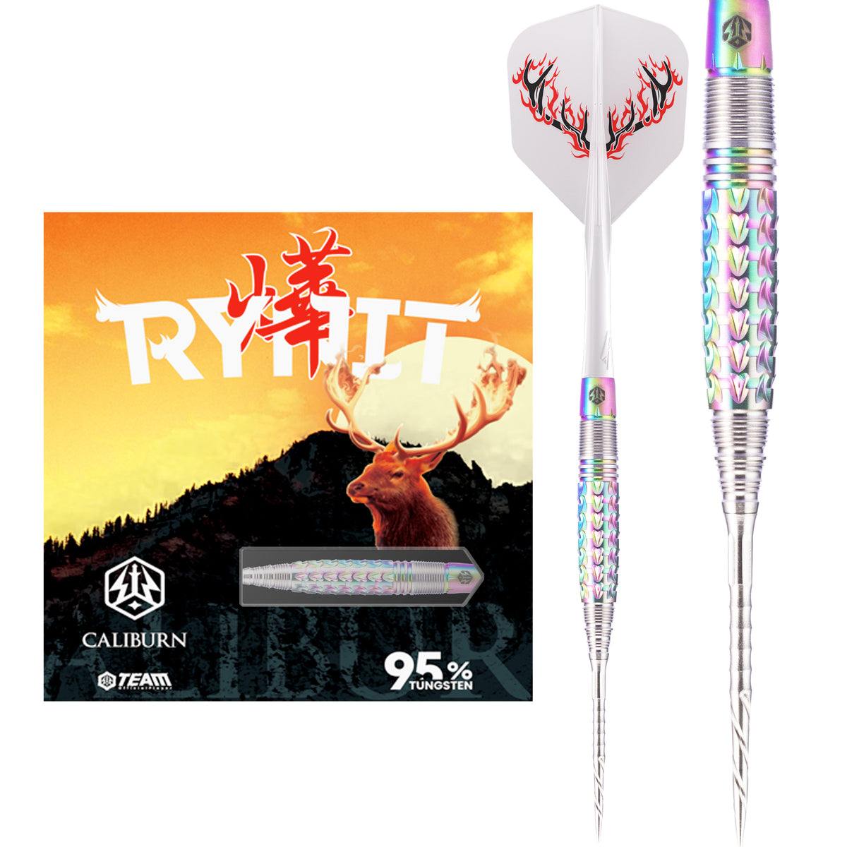 Caliburn Player Darts - Steel Tip - 95% Tungsten - Rynit