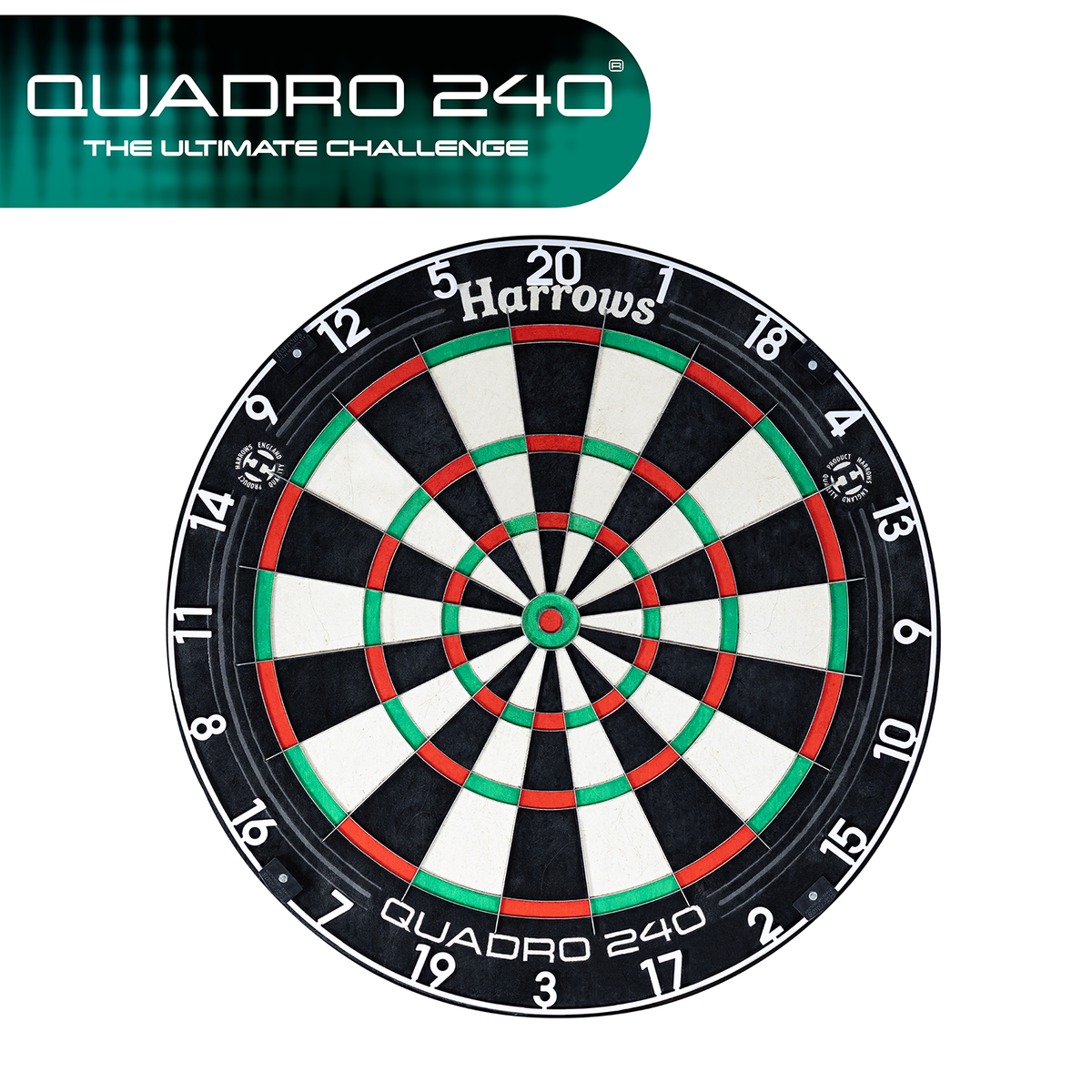 *Harrows Quadro 240 Dartboard - Professional - African Sisal