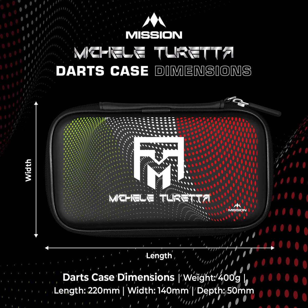 Mission Darts Players- EVA Dart Case - Michele Turetta