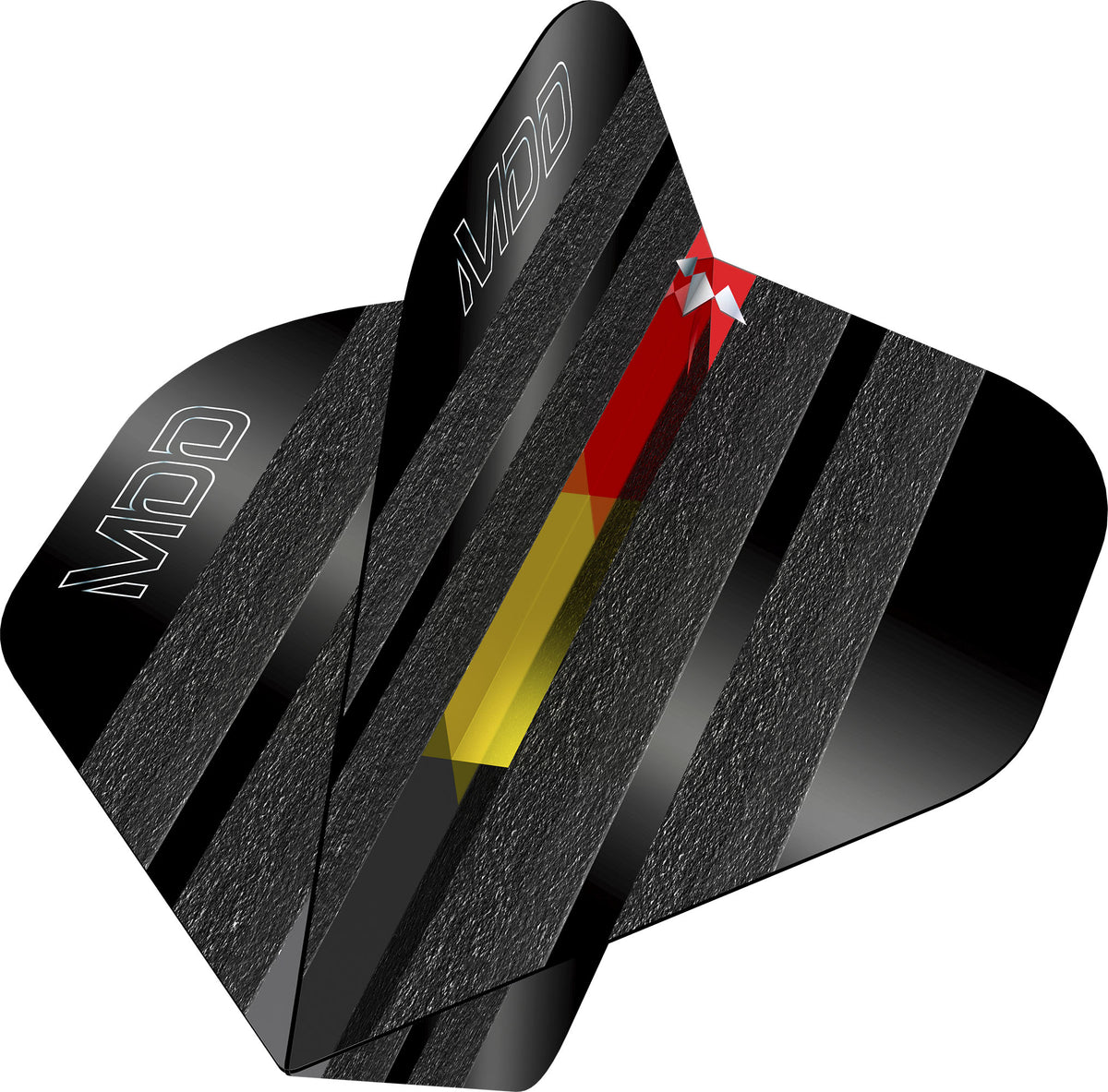 Mission Solo Dart Flights - 100 Micron - Standard No2 - Mike De Decker - Black