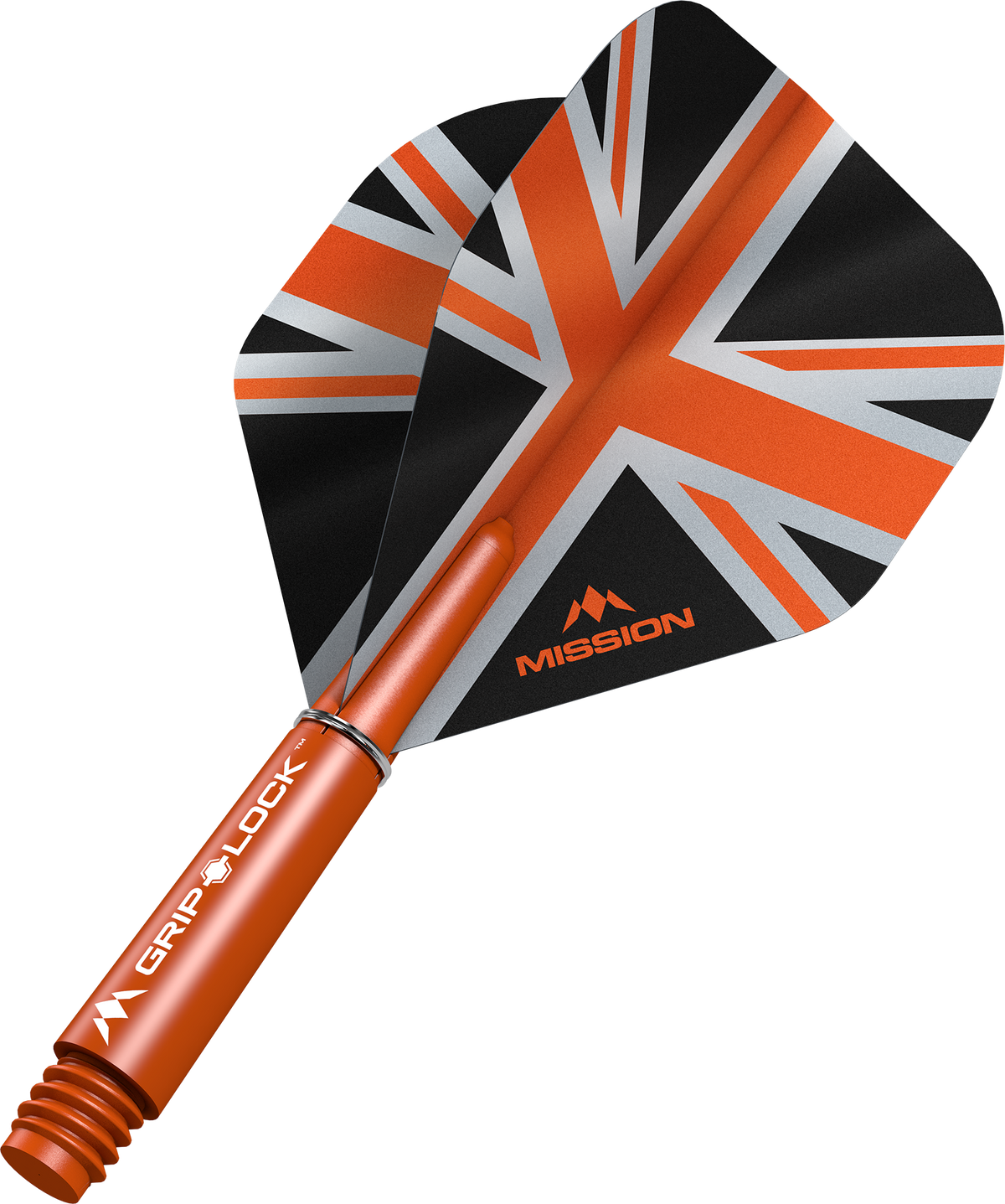 Mission Alliance Black No2 Dart Flights Combo With Griplock Shafts
