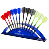 Mission Station 12 - holds 12 darts - Acrylic Darts Display Arc Colours