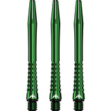 Mission Atom13 Aluminium Shafts - Anodised Metal Stems - Green
