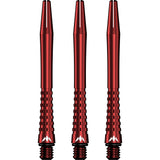 Mission Atom13 Aluminium Shafts - Anodised Metal Stems - Red