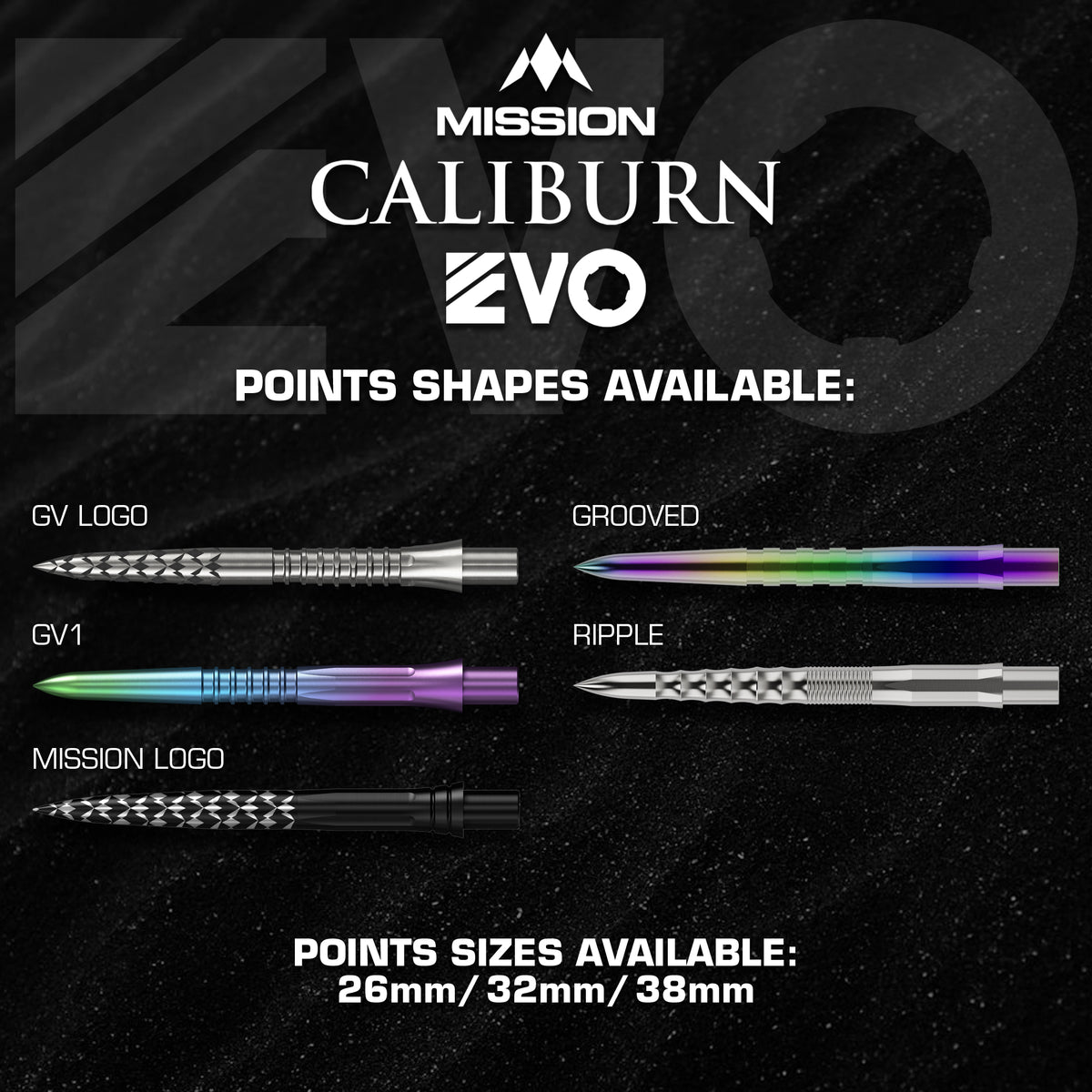 Mission Caliburn EVO Dart Points - GV-Logo