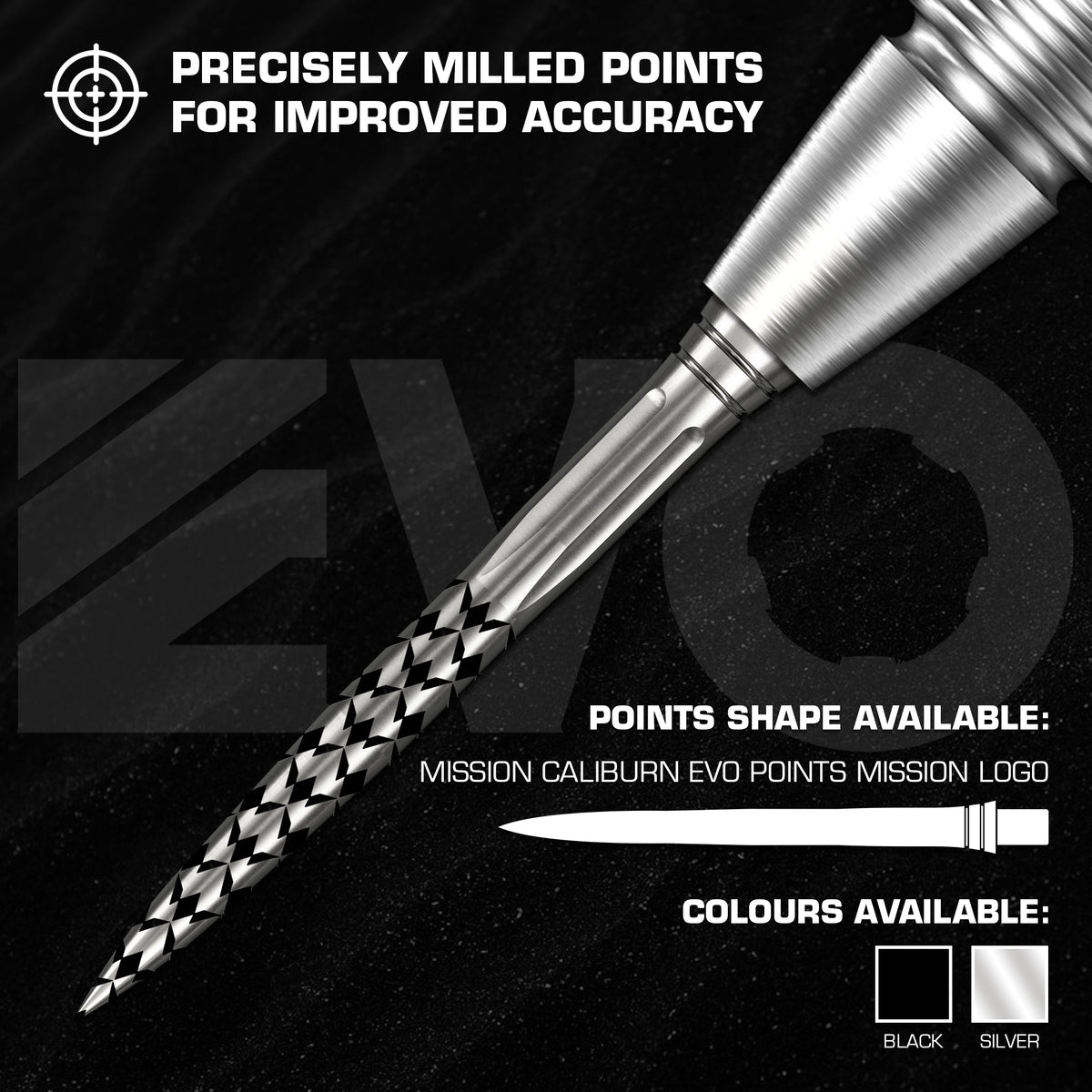 Mission Caliburn EVO Dart Points - Mission Logo