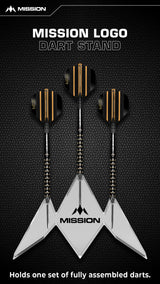 Mission Acrylic Dart Stand - Logo - 3 Dart Display Stand