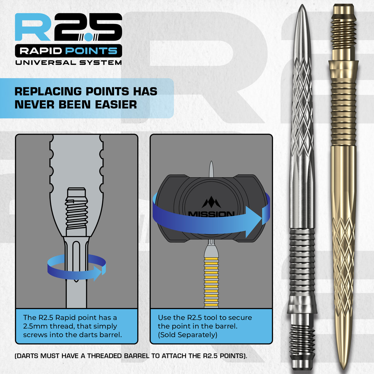 Mission R2.5 Rapid Dart Points - Point Changer Tool