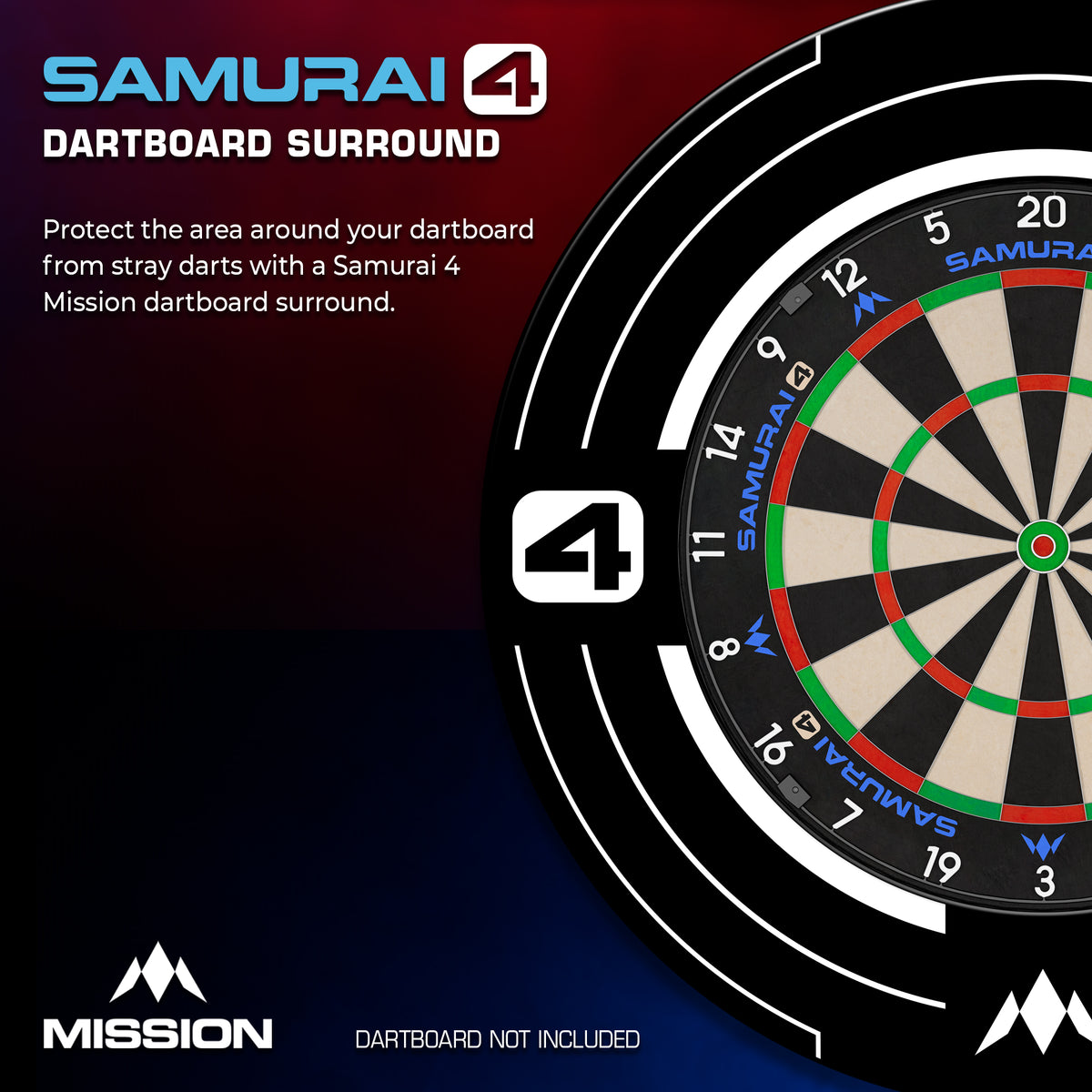 Mission Darts Samurai 4  Surround - White Edition