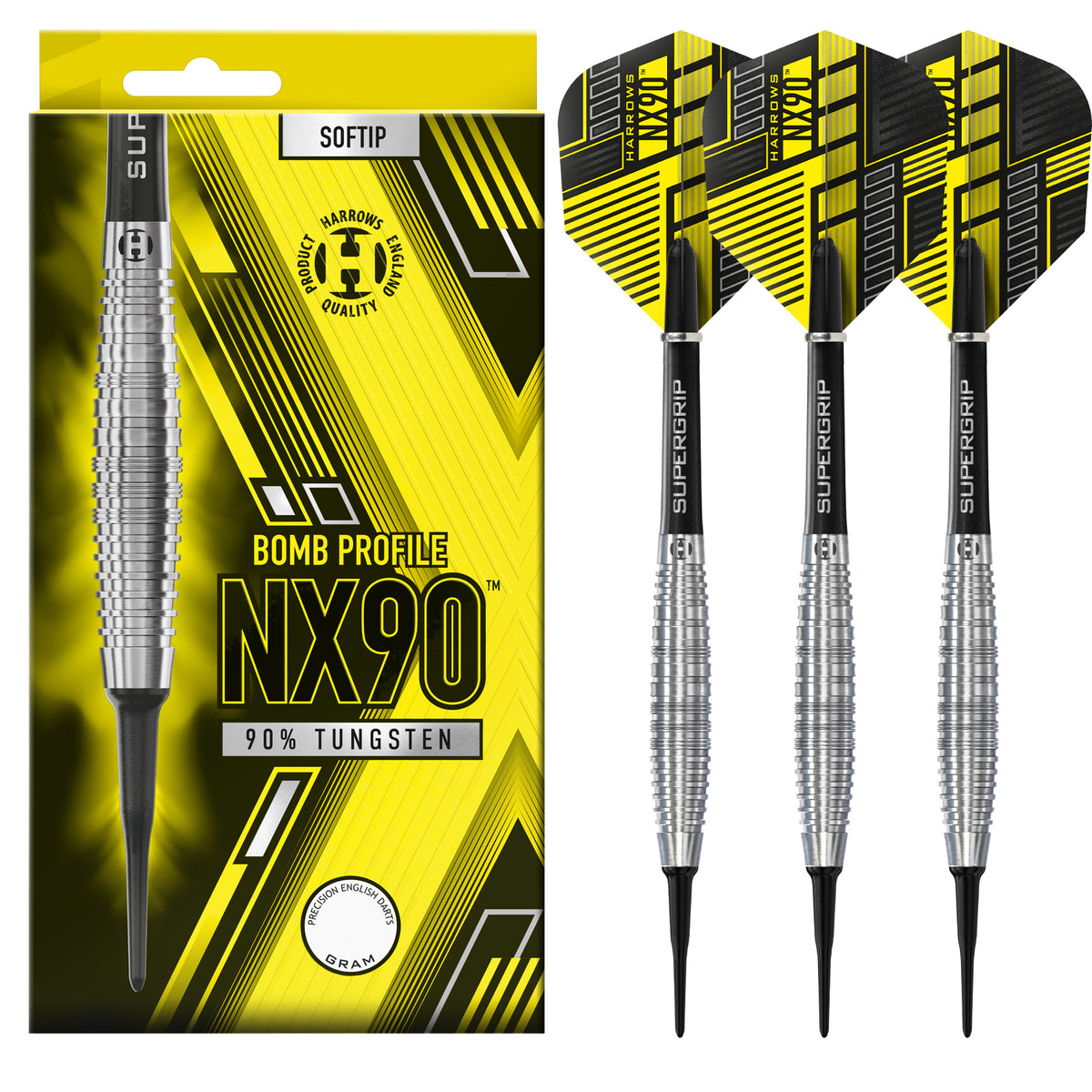 *Harrows NX90 Darts - Soft Tip - 90% Tungsten - Bomb