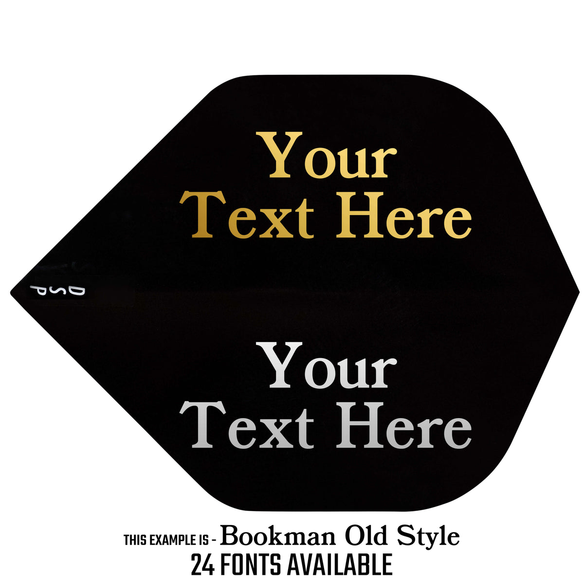 *Personalised Flights - Hot Foil - 5 Sets - Poly Plain - Std - Black
