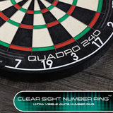 *Harrows Quadro 240 Dartboard - Professional - African Sisal