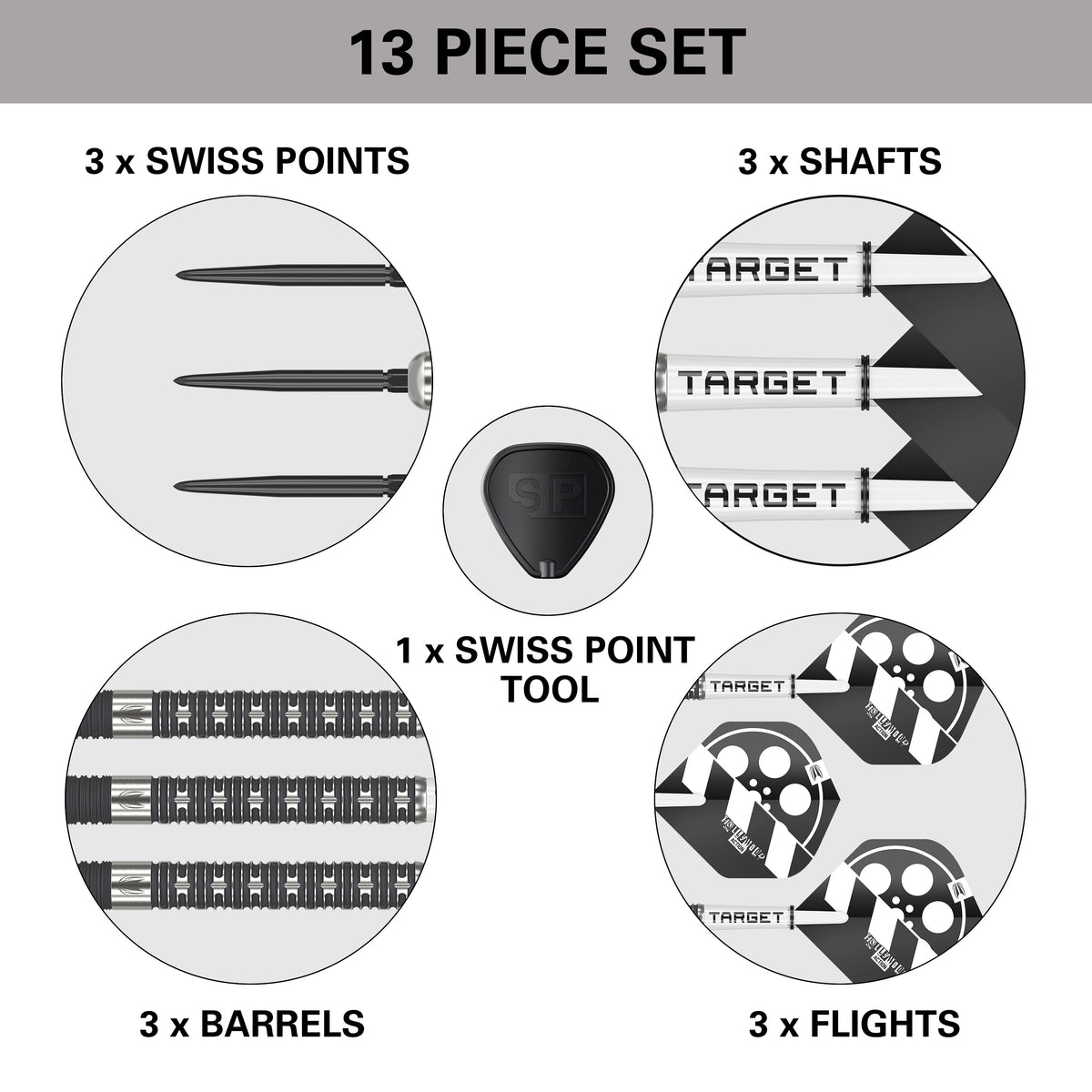 Target Chris Dobey Darts - Steel Tip - 90% Tungsten - Hollywood Action