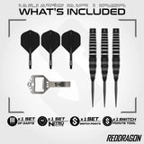 Red Dragon Sable Darts - Steel Tip - 90% Tungsten - Bomb