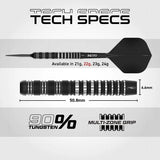 Red Dragon Sable Darts - Steel Tip - 90% Tungsten - Parallel