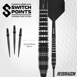 Red Dragon Sable Darts - Steel Tip - 90% Tungsten - Torpedo