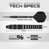Red Dragon Sable Darts - Steel Tip - 90% Tungsten - Torpedo