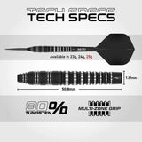 Red Dragon Sable Darts - Steel Tip - 90% Tungsten - Torpedo