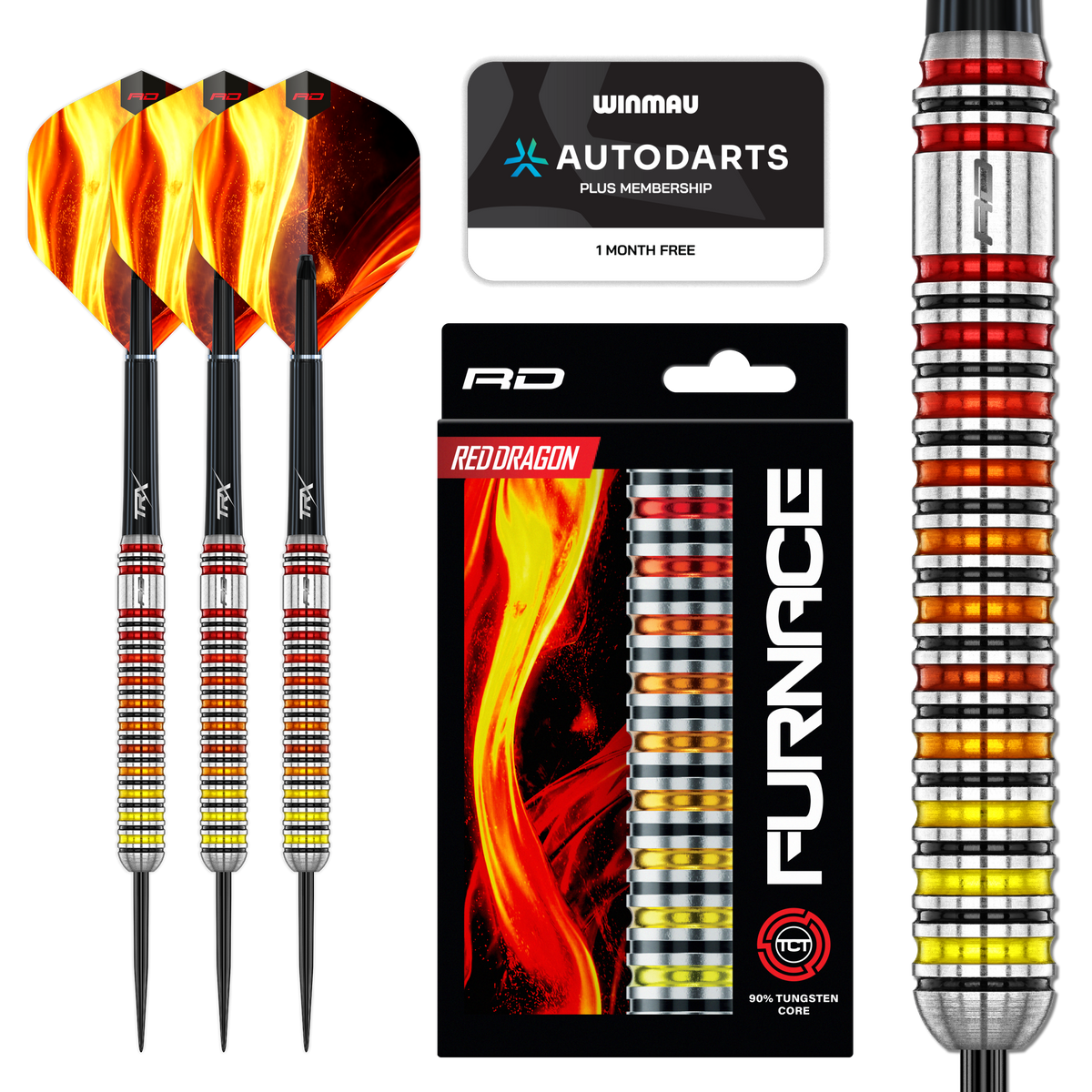 Red Dragon Furnace Darts - Steel Tip - 90% Tungsten