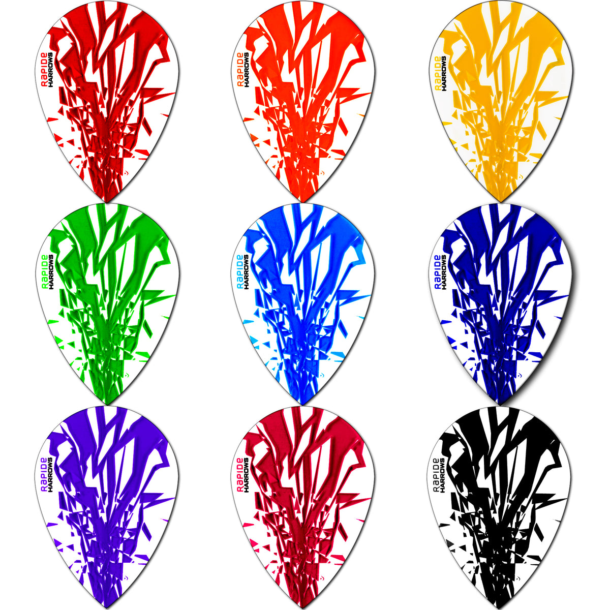 *Harrows Rapide Dart Flights - Pear Shape - 100 Micron