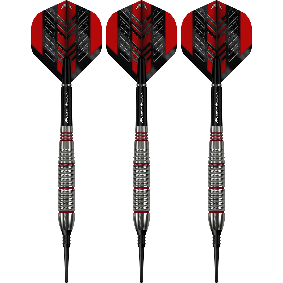 Mission Rogue Darts - Soft Tip - Brass - Silver & Red Coated