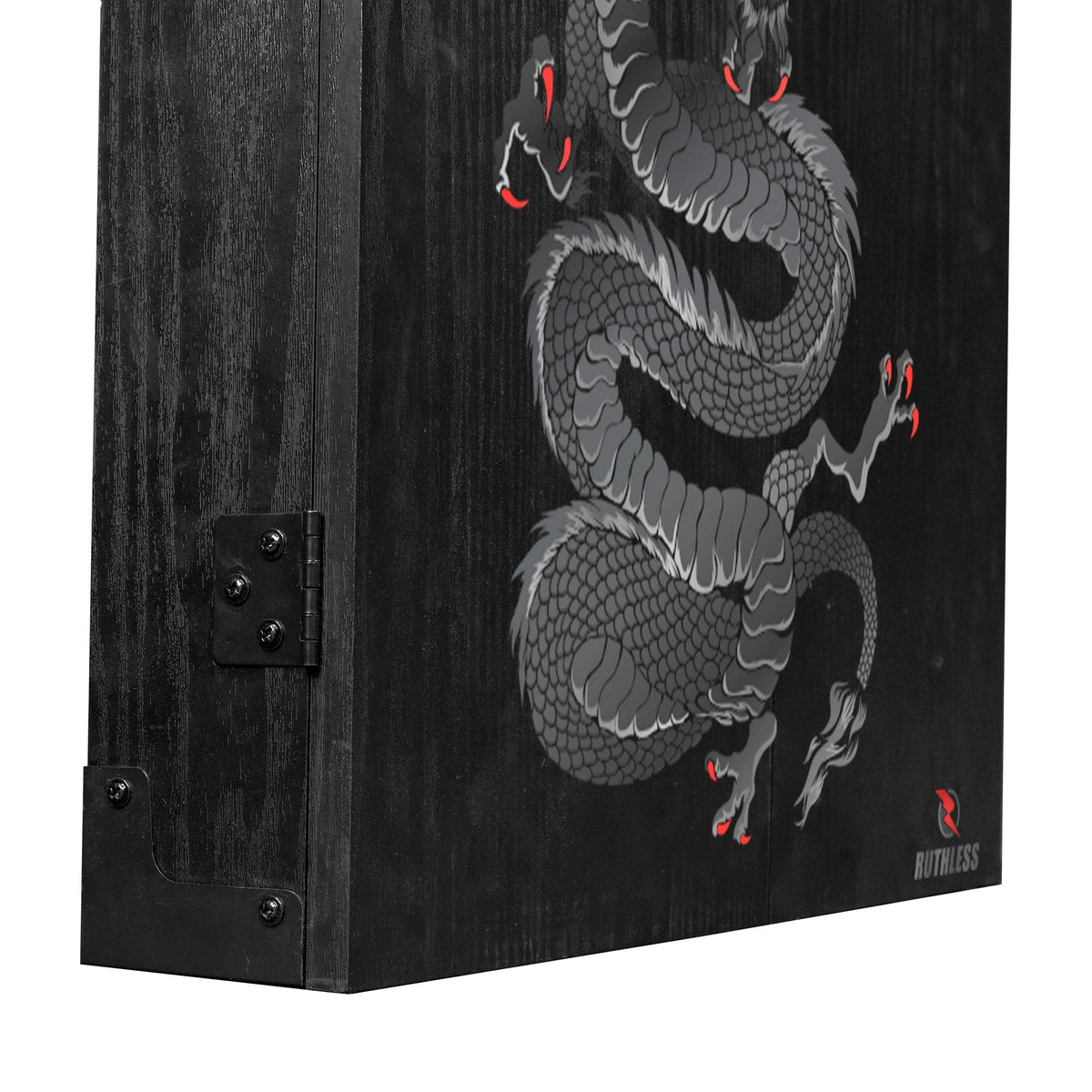 Ruthless Dartboard Cabinet - Square Design - Dragon