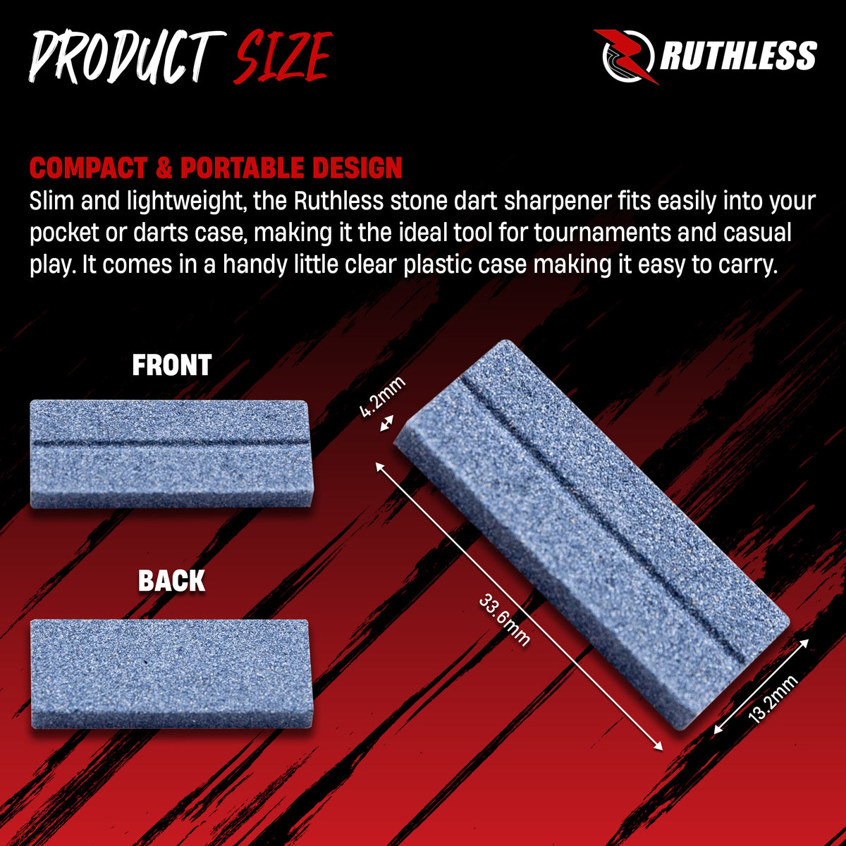 Ruthless Dart Sharpener - Flat V Groove - Value Pack - 4 Pieces